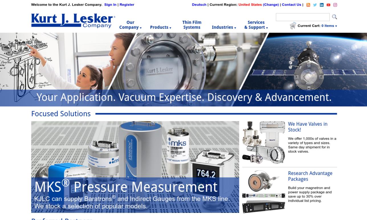 Kurt J. Lesker Company Pressure Gauges